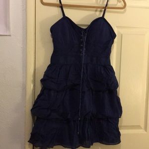 Navy Thigh Length Dress